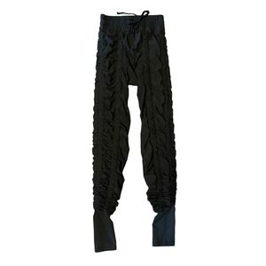 Agogie +20 Wearable Resistance Black Ruched Training Leggings Pants Size Small